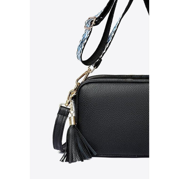 PU Leather Tassel Crossbody Bag - Picture 7 of 15